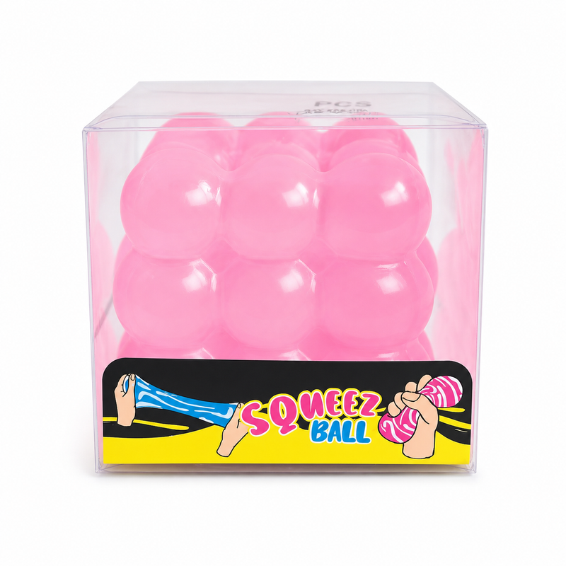 Fine Cube Crystal Squishy Toys Pink