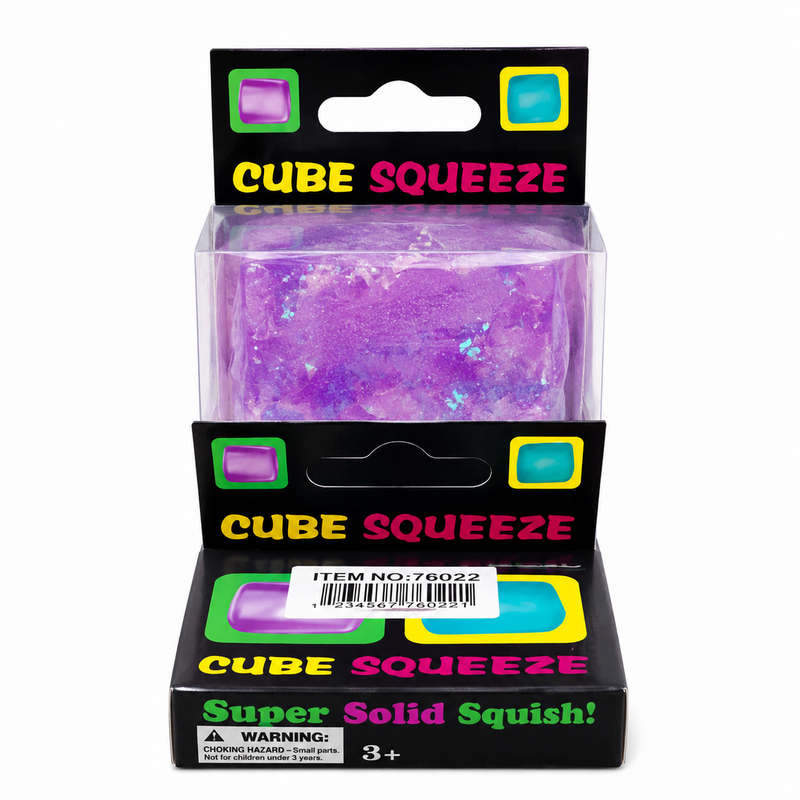 Fine Cube Glitter & Glow Mixed Colour Display Box 5x5cm image 2