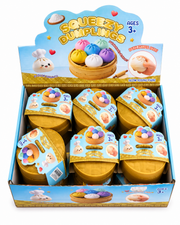 Glitter and glow emoji squish bun in steamer basket display – thumbnail