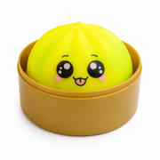Squish Bun Glitter & Glow With Emoji In Steamer Basket Mixed Colour Displaybox 9cm image 5 – thumbnail