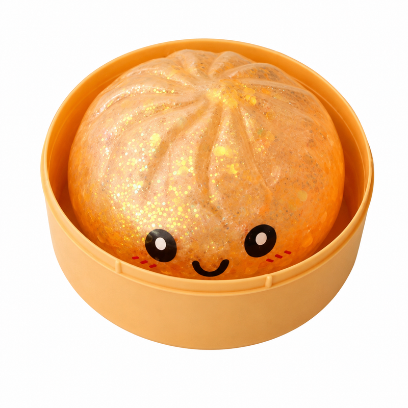 Squish Bun Crystal Gel With Emoji In Steamer Basket Mixed Colour Displaybox 9cm image 5