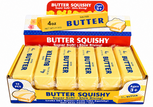 Butter style squishy squeeze toy display box