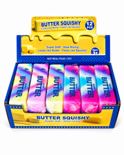 Box of Butter Squishy toys with colorful packaging on a white background – thumbnail