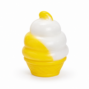 Yellow and white ice cream cone Squish  toy on a white background – thumbnail