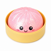 Glow-in-Dark Bun W/Glitter in Steamer Mixed Colour 9cm – thumbnail