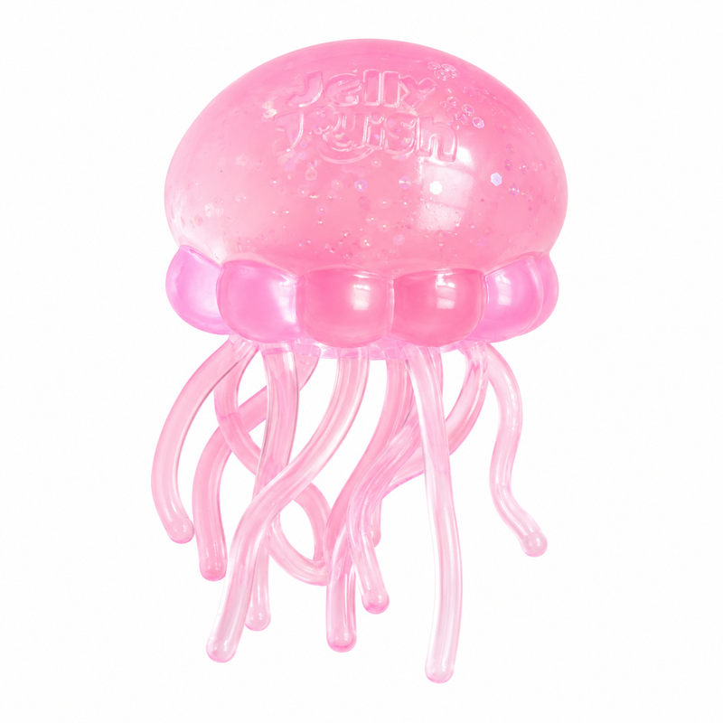 Soft jellyfish ice cube squish in assorted colours, 8.5 cm