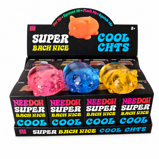 Cat-shaped ice cube squish in mixed colours, 9 cm