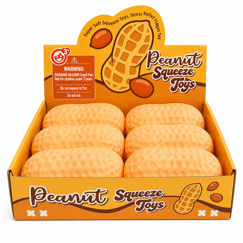 Giant peanut shaped squishy toy 20cm