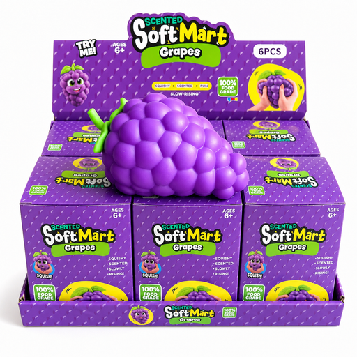 Giant grape shaped squishy toy 18cm