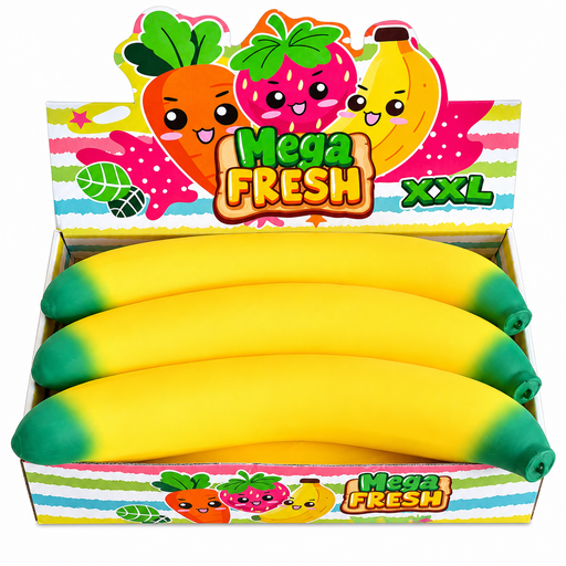 Giant banana shaped squishy toy 42cm