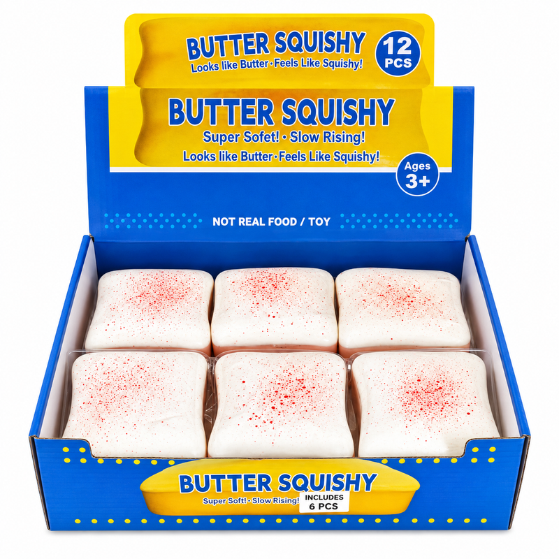 White toast bread squishy toy 10x10cm