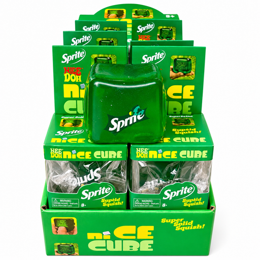 Sprite themed ice cube squishy toy 6x6cm