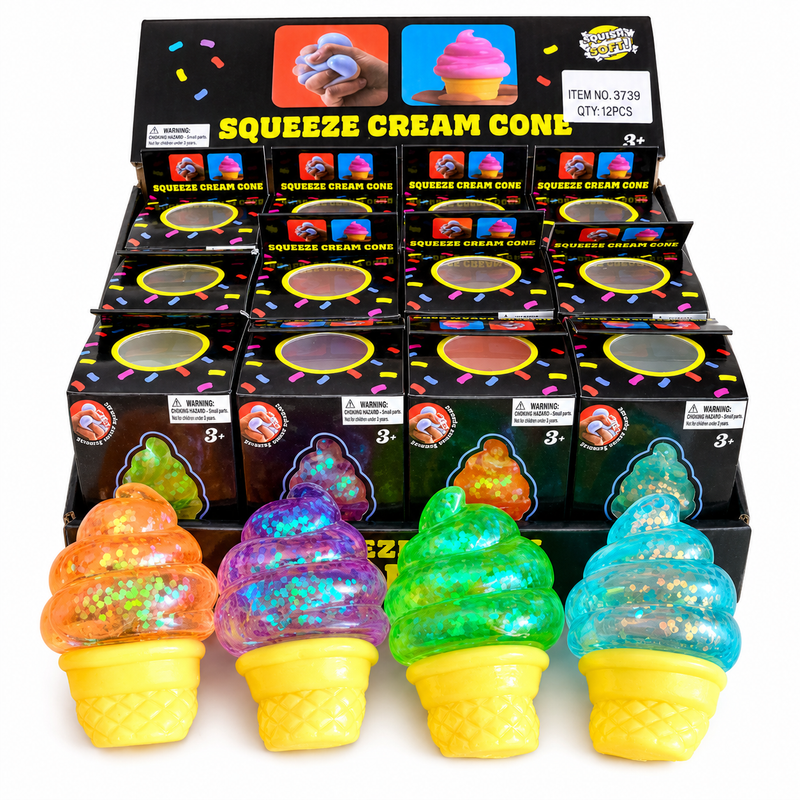 Ice cream shaped squishy toy 12cm
