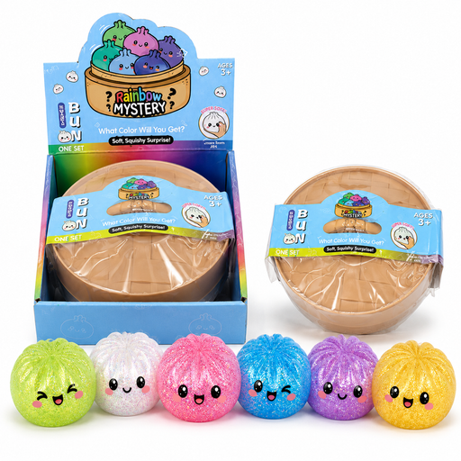Extra giant glitter bun squishy in steamer 33cm
