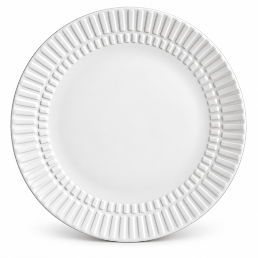 11 inch embossed stoneware dinner plate