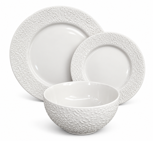 12 piece porcelain dinner set with plates and bowls