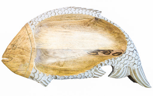 Gifts Ornamental And Figurines Wooden Fish Platter 46X24Cm