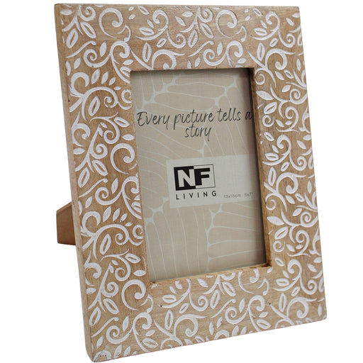 Gifts Ornamental And Figurines Mango Wood Bloom Frame 5X7In