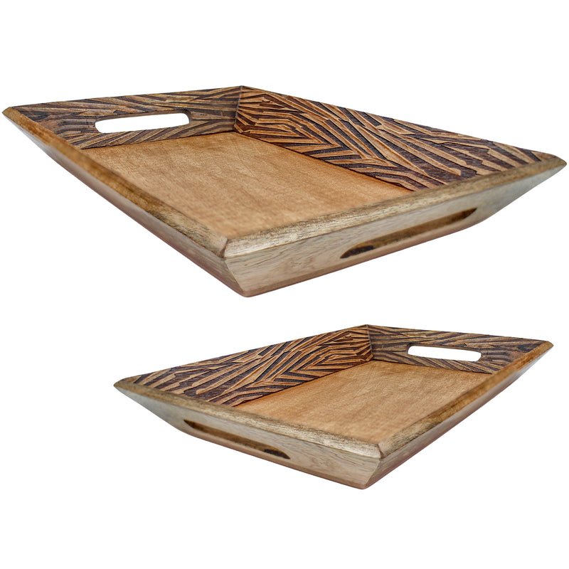 Decorative serving trays set of 2