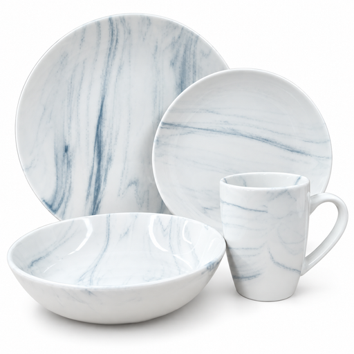 16 piece stoneware dinner set with plates bowls and mugs