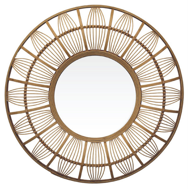 Zodiac wall mirror 80x80cm displayed on a feature wall in a modern home