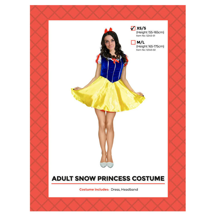 Adult Snow Princess Costume (XS/S)