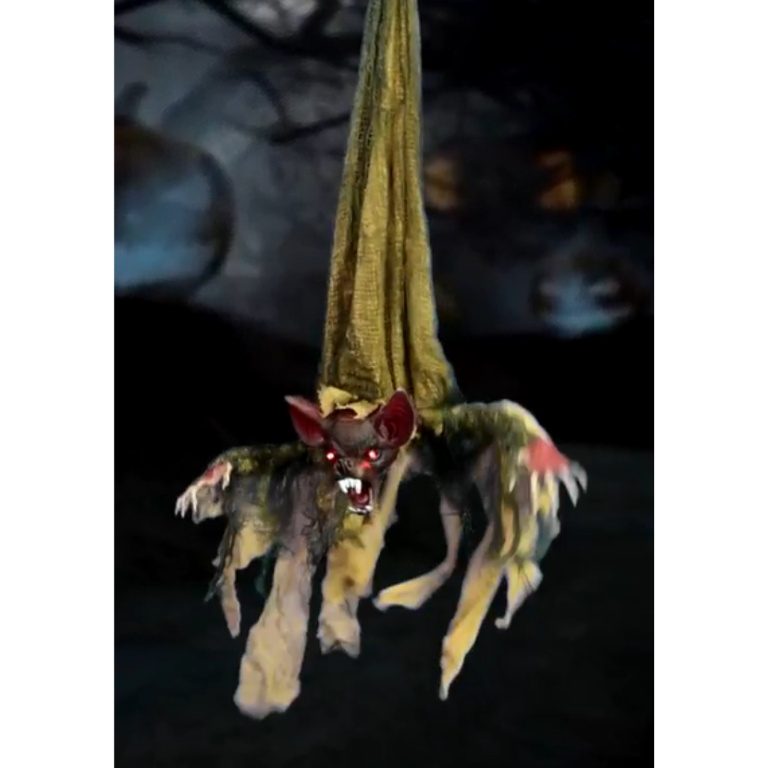 Animated Hanging Bat Reaper Battery Operated 90Cm — Ronis