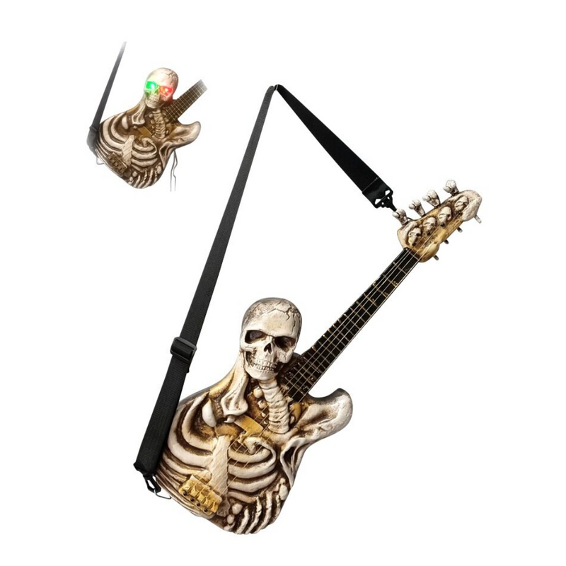 Animated Ukelele Skeleton Battery Operated 58Cm