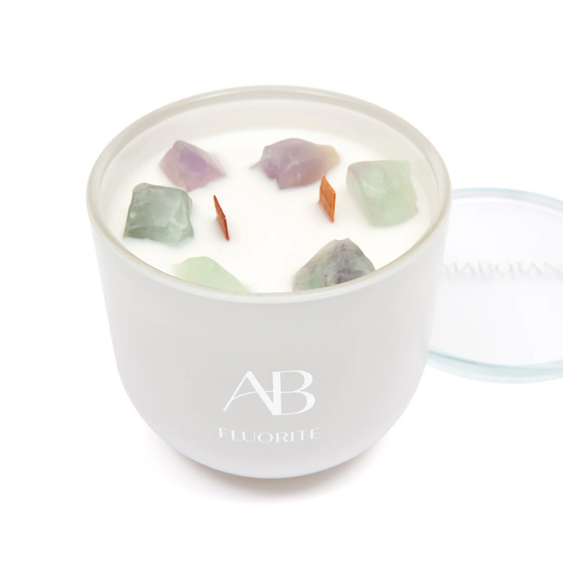 Aromabotanical Crystal Infused Candle 340g - Fluorite