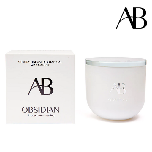 Aromabotanical Crystal Infused Candle 340g - Obsidian