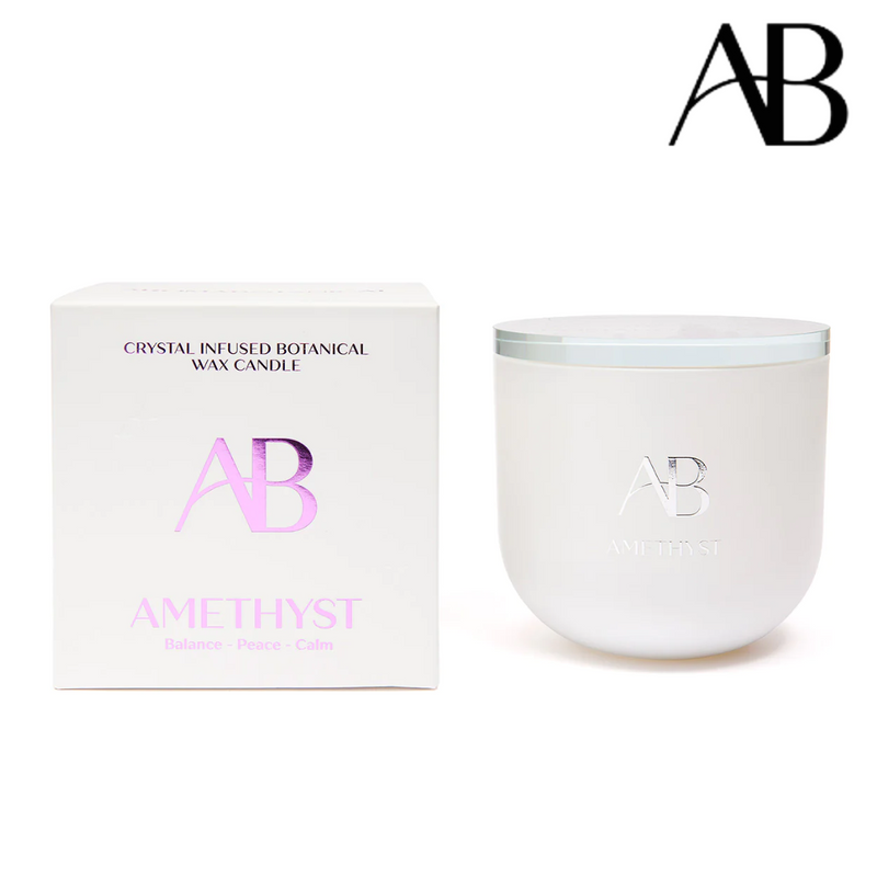 Aroma botanical Crystal Infused Candle 340g - AmethystAromabotanical Crystal Infused Candle 340g - Amethyst