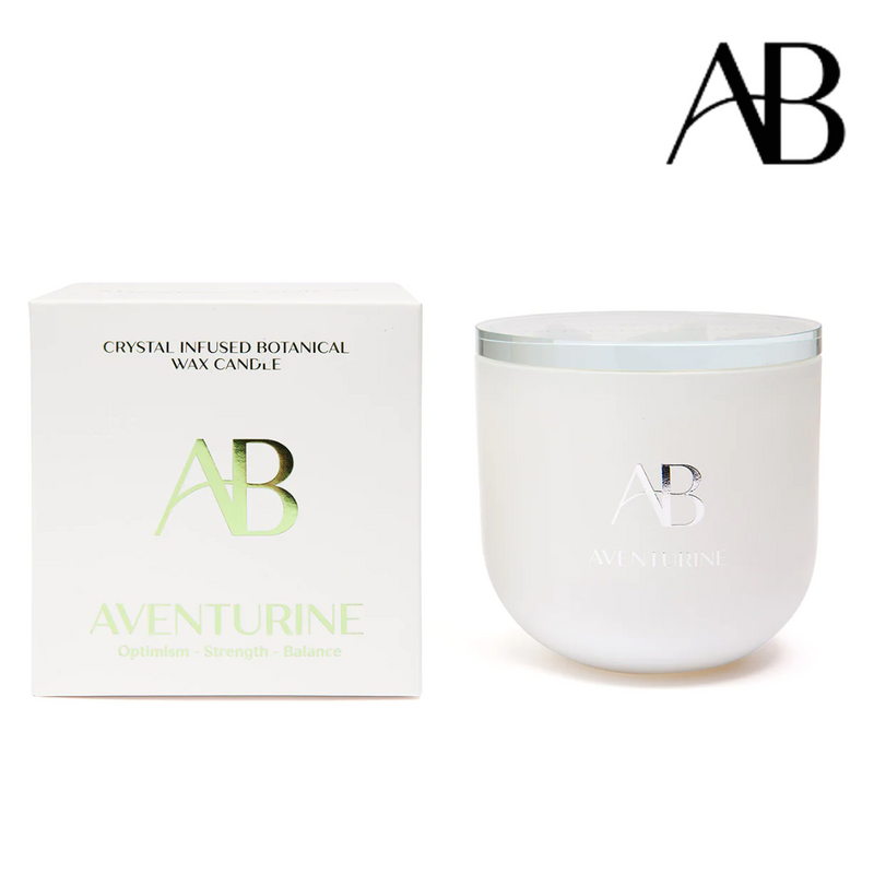 Aromabotanical Crystal Infused Candle 340g - Aventurine
