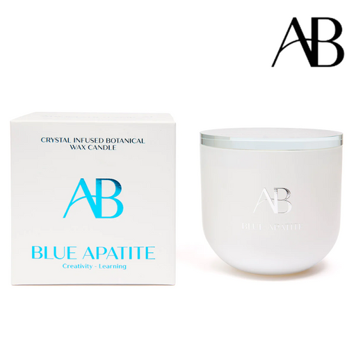 Aromabotanical Crystal Infused Candle 340g - Blue Apatite