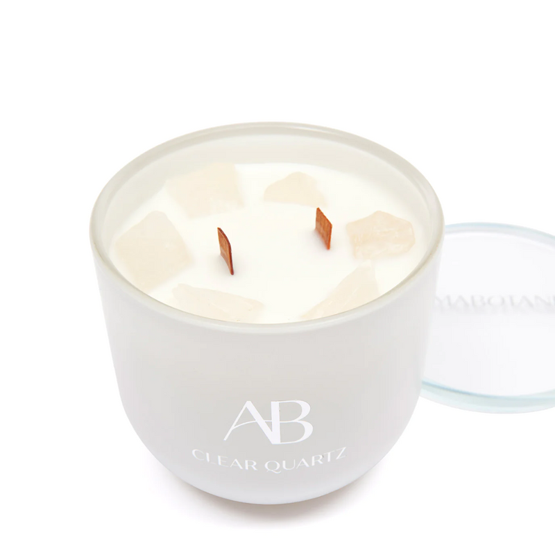 Aromabotanical Crystal Infused Candle 340g - Clear Quartz