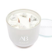 Aromabotanical Crystal Infused Candle 340g - Howlite