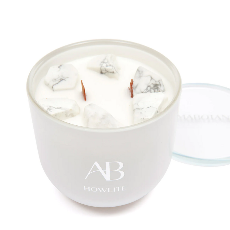 Aromabotanical Crystal Infused Candle 340g - Howlite