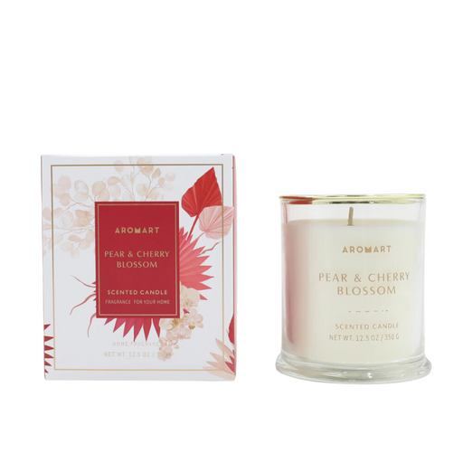 Aromart Floral 350G Pear & Cherry Blossom Candle