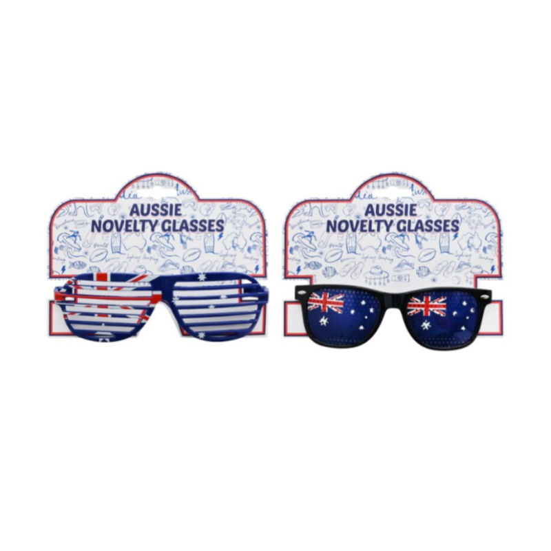 2 assorted australia novelty eyeglasses