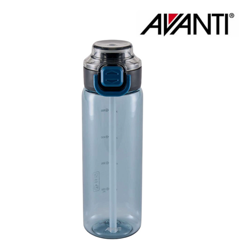 Navy Avanti Hydroactive Tritan Water Bottle 800ml with leak-proof screw-top lid.
