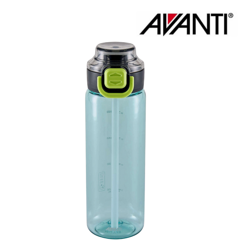 Teal Avanti Hydroactive Tritan Water Bottle 800ml with leak-proof screw-top lid.
