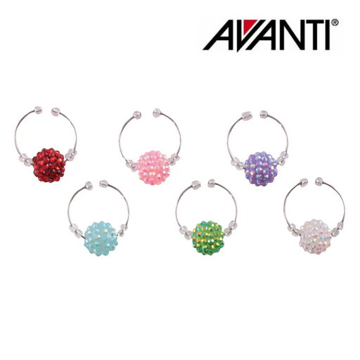 Avanti Wine Charms - Crystal Balls SET OF 6