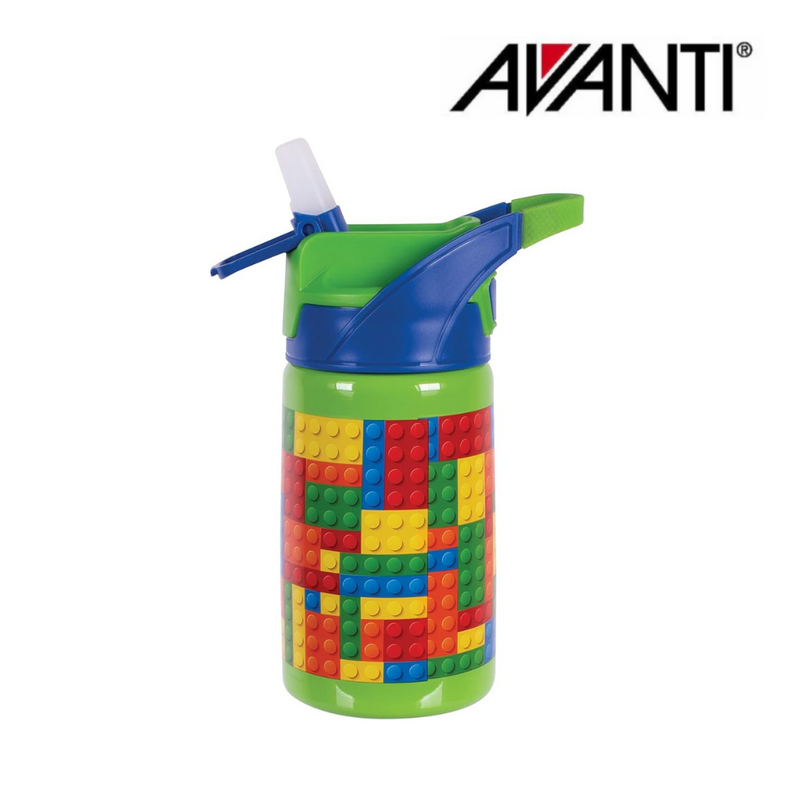 Avanti YumYum Auto Flip Spout Insulated Bottle 375ml Blocks