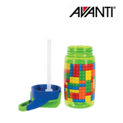 Avanti YumYum Auto Flip Spout Tritan Bottle 450ml Blocks