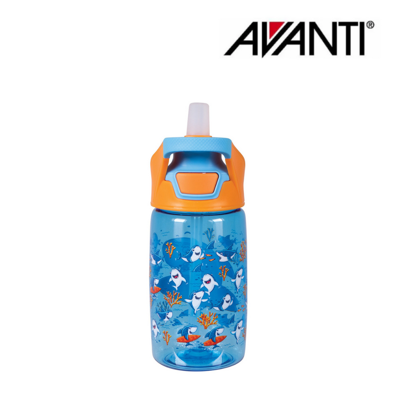 Avanti YumYum Auto Flip Spout Tritan Bottle 450ml Surf Shark