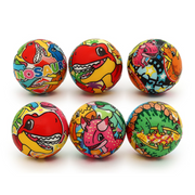 BALLS DINOSAUR STRESS BALL 63mm 6 ASSTD 