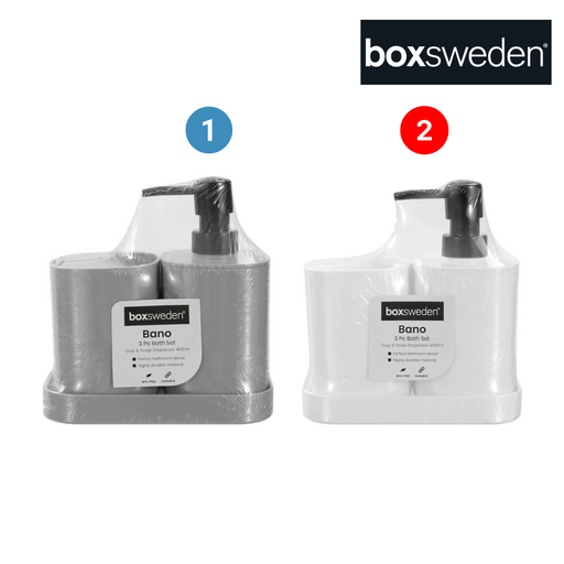 Boxsweden Bano 3Pc Bath Set 2 Asstd