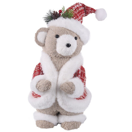 Bear In Santa Outfit 19x18x37cm