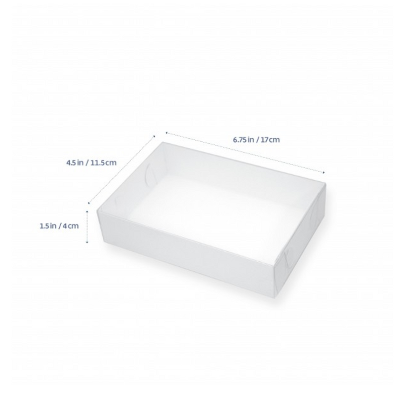 Biscuit Box Clear Lid Rectangle Holds 2 (6.75x4.5x1.5in)