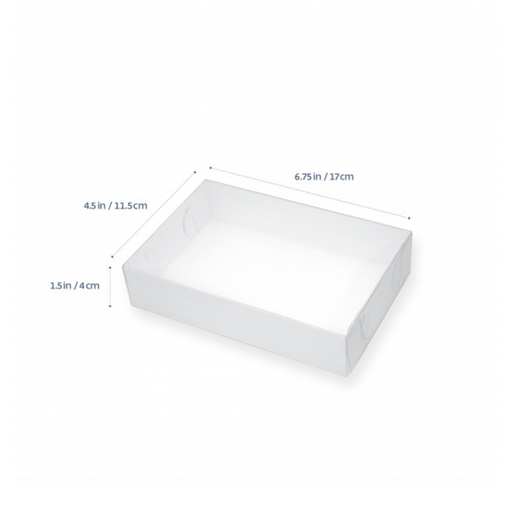 Biscuit Box Clear Lid Rectangle Holds 2 (6.75x4.5x1.5in)