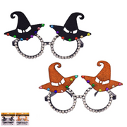 Blinged Witch Hat Glasses 2 Asstd